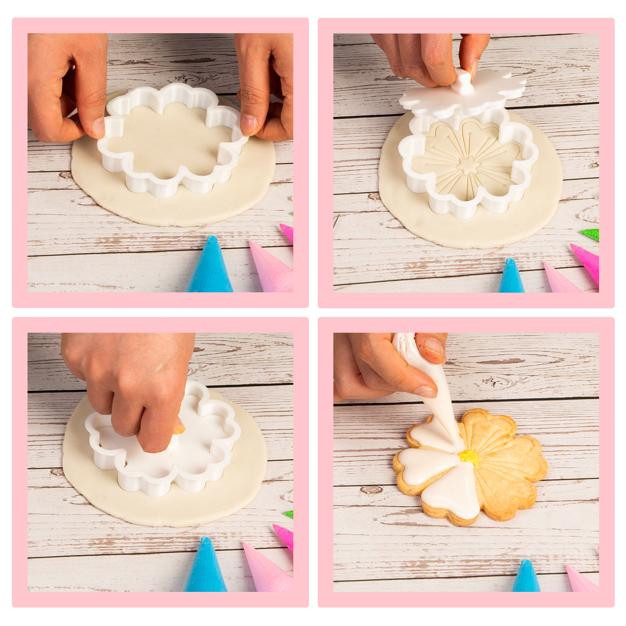 Mother's Day Cookie Cutters Cookie Stamp Cookie Molds Home Cookie Cutters Gift for Mom