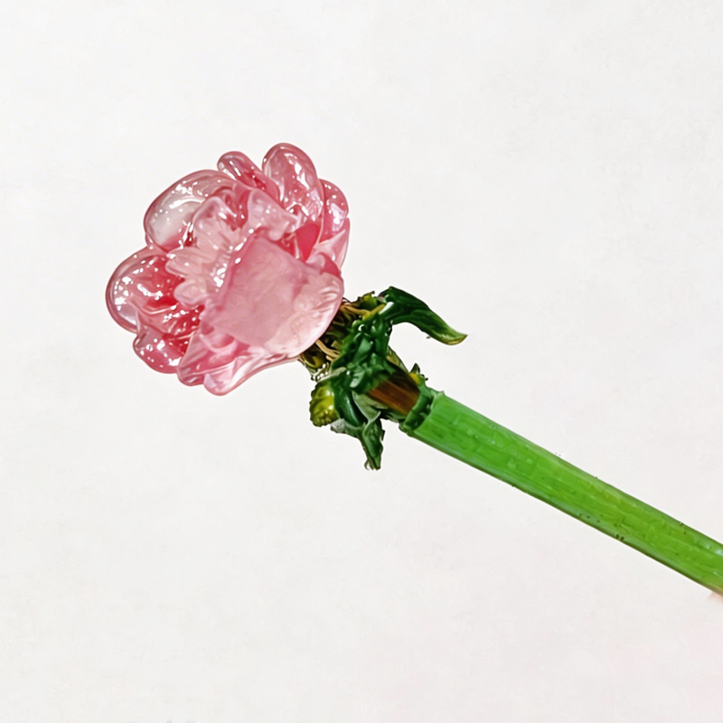 Handmade Glass Birth Month Flower Snowdrop Rose Larkspur Gift For Mom Family Birth flower Bouquet