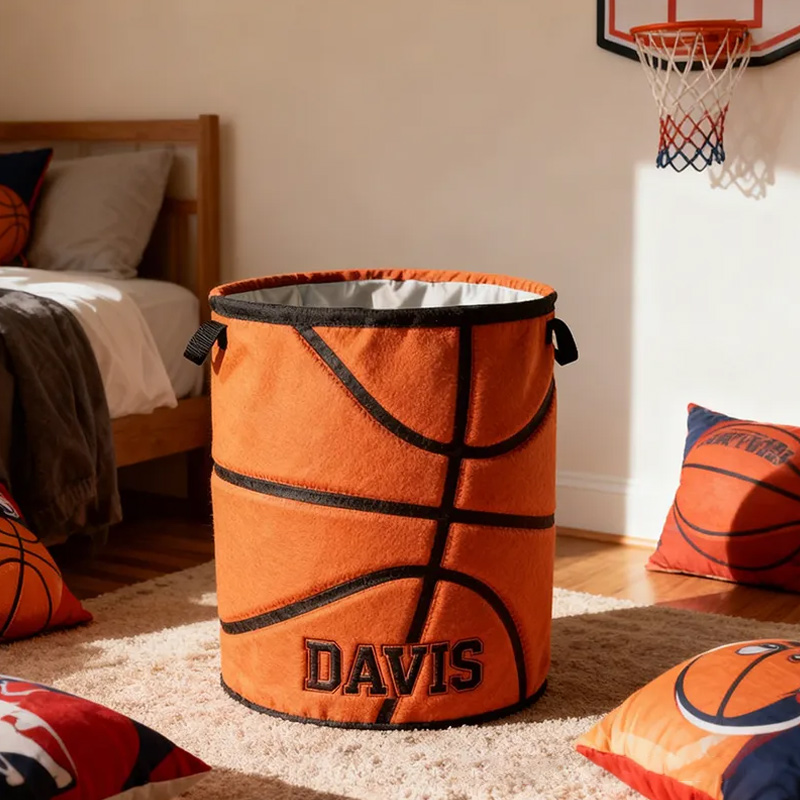 Personalized Basketball Storage Basket with Custom Name for Fans and Athletes