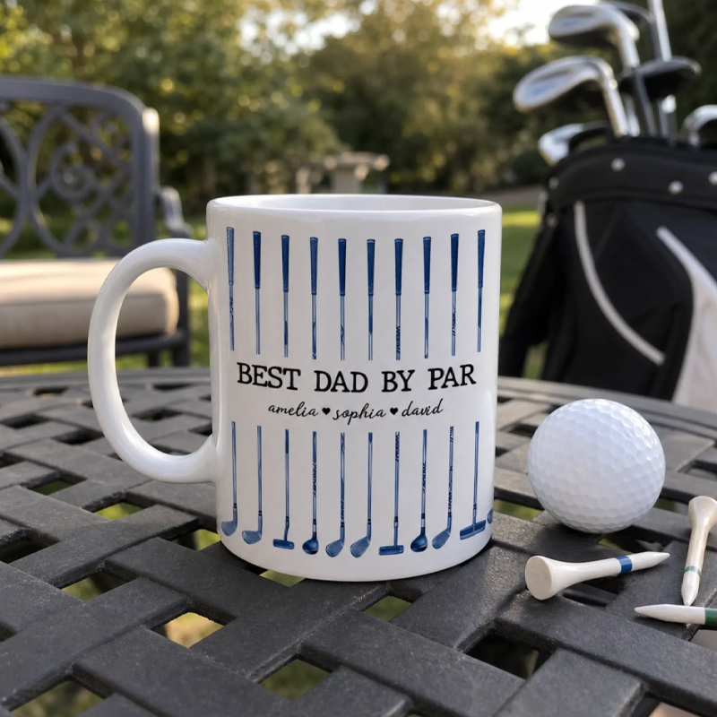 Personalized Golf Mug Custom Name Best Dad By Par Father's Day Birthday Golf Gifts For Dad Grandpa