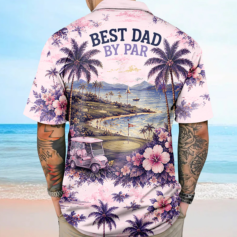 Personalized Golf Hawaii Shirt Best Dad By Par Gift For Dad Golf Lovers