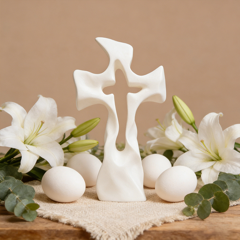 Personalized Christian Ornaments 3D-Printed Christian Home Decor Crucifix, Dove of Peace, Cross Easter Gifts