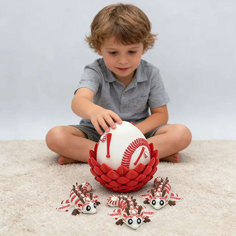Personalized 3D Baseball Dragon and Egg Baseball the Perfect Gift for Baseball Loving Kids