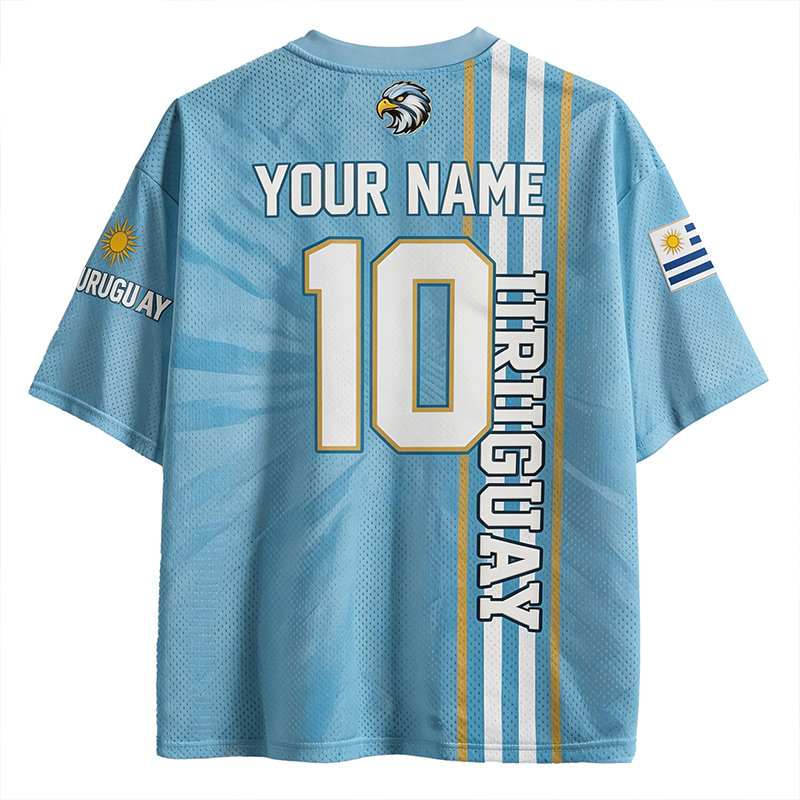 Personalized Uruguay Fan Mesh Jersey Shirt Custom Name Number Soccer T Shirt Eagle Supporter Gift