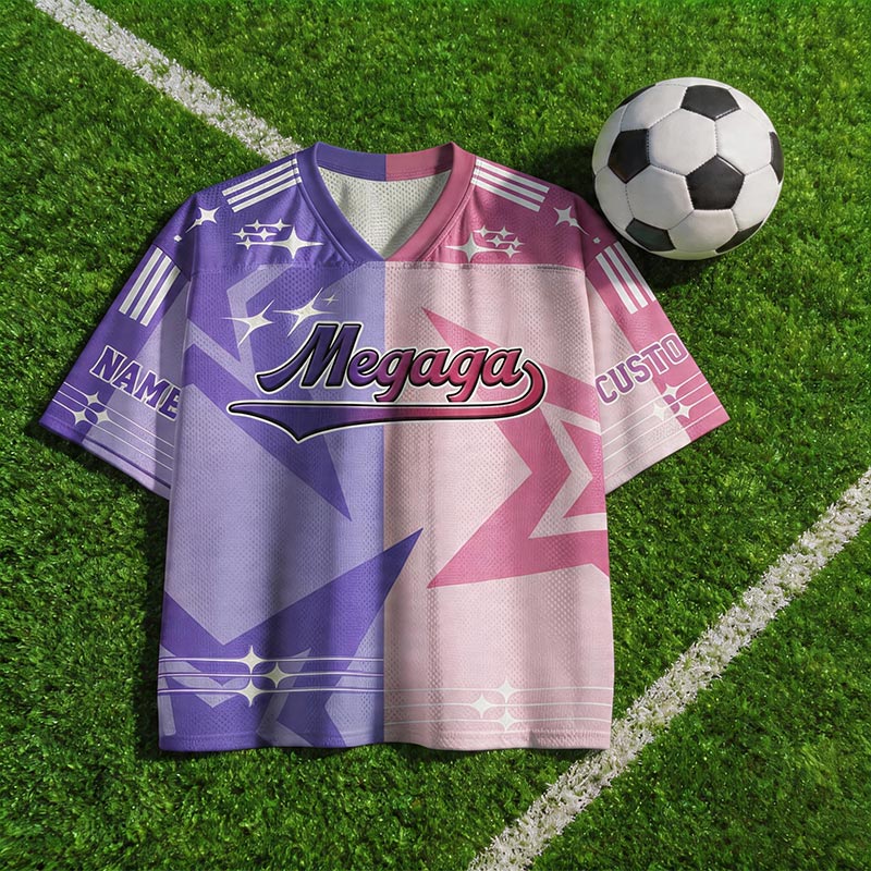 Personalized Soccer Mesh Jersey Custom Two-Tone Design with Name and Number Gift for Soccer Fans