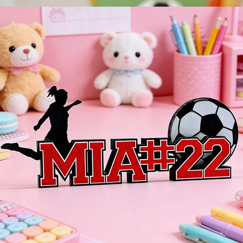 Personalized Soccer Name Sign Featuring Custom Name