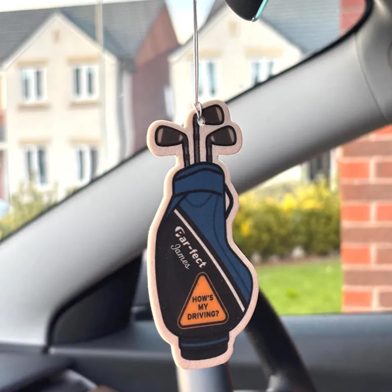 Personalized Golf Air Freshener Novelty Gift for Golfers Car Scent Gift for Golf Lovers