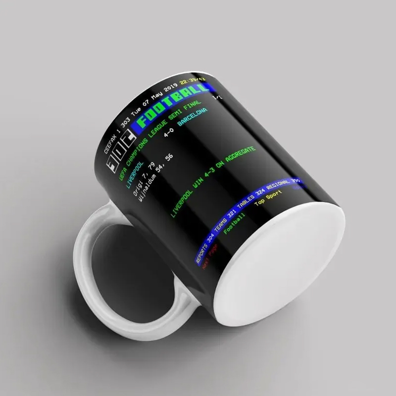 Personalized Iconic Retro Football Design Mug with Custom Text Design