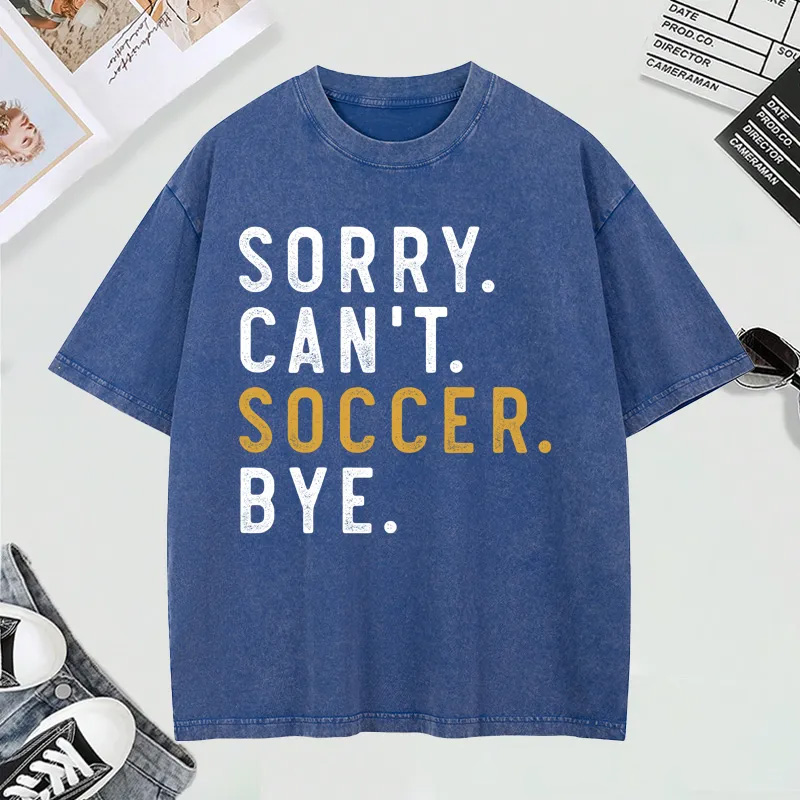 Personalized Soccer Washed T-Shirt – Custom Sporty Design for Soccer Lovers
