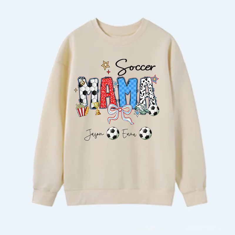 Personalized Soccer Sweatshirt with Custom Name and Design for Mom Nana and More