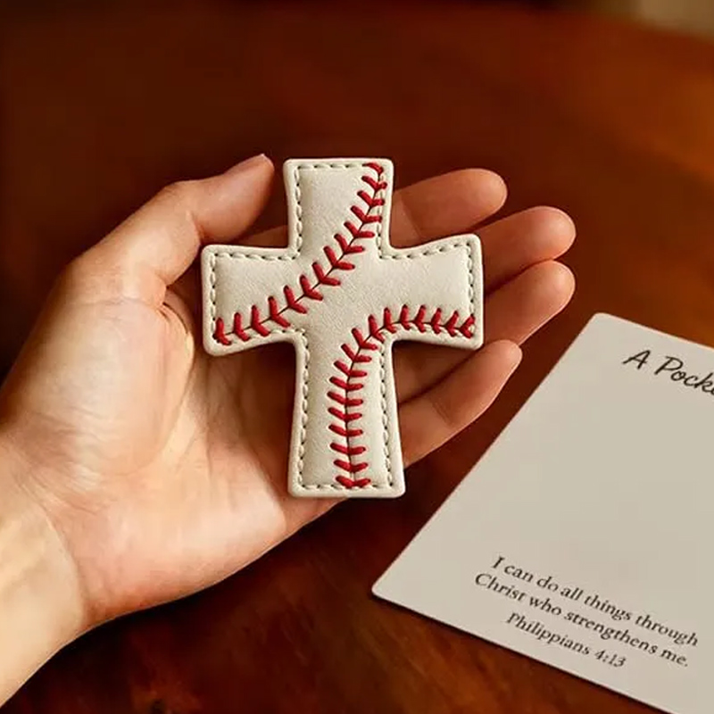 Personalized Baseball Softball Cross Blessing Card Pocket Blessing Baseball Cross Christian Stitch Cross Token with Verse Card Faith Gift for Sports Lovers