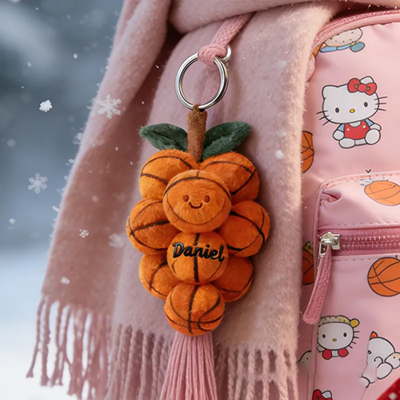 Personalized Basketball Keychain with Custom Name for Sports Enthusiasts and Fans