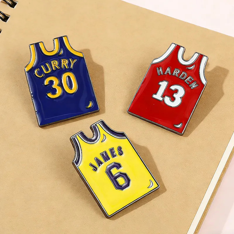 Personalized Basketball Jersey Pin Featuring Player Names and Numbers
