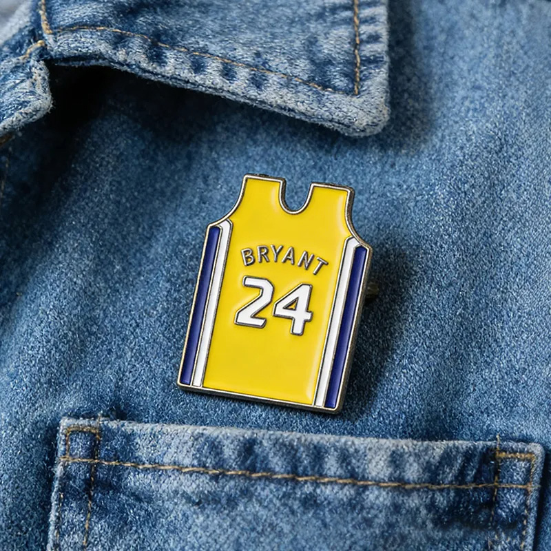 Personalized Basketball Jersey Pin Featuring Player Names and Numbers