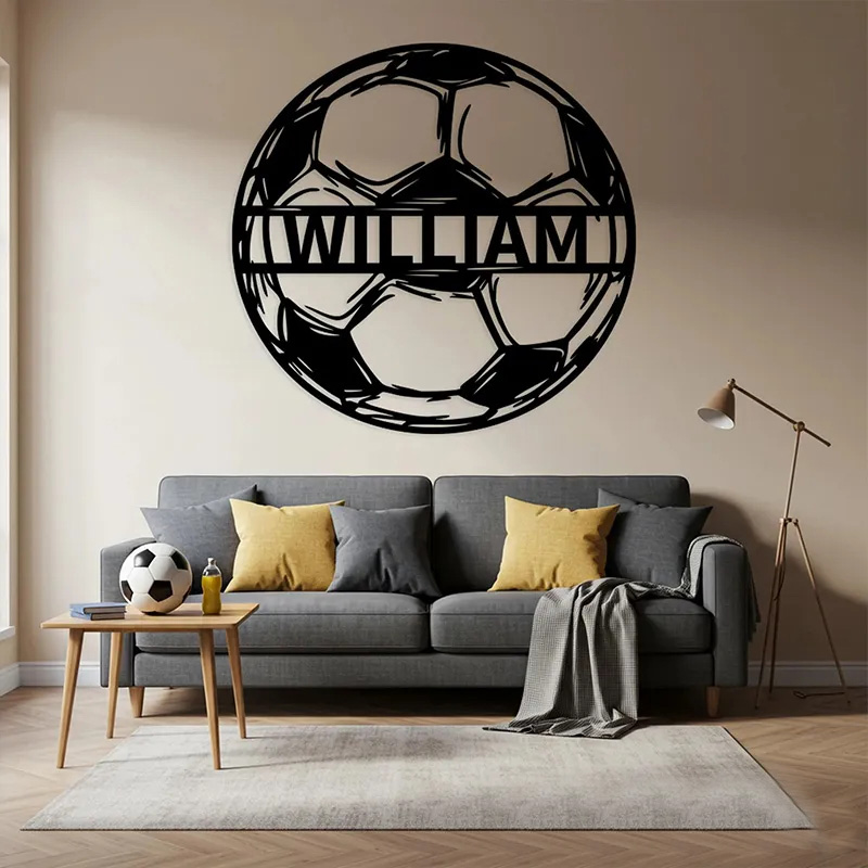Personalized Soccer Player Metal Wall Art and Gift for Soccer Lovers