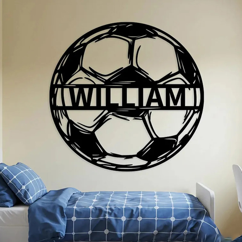 Personalized Soccer Player Metal Wall Art and Gift for Soccer Lovers