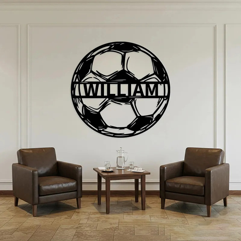 Personalized Soccer Player Metal Wall Art and Gift for Soccer Lovers