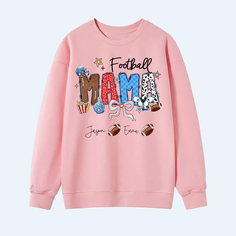 Personalized American Football Sweatshirt with Custom Name and Design for Mom Nana and More