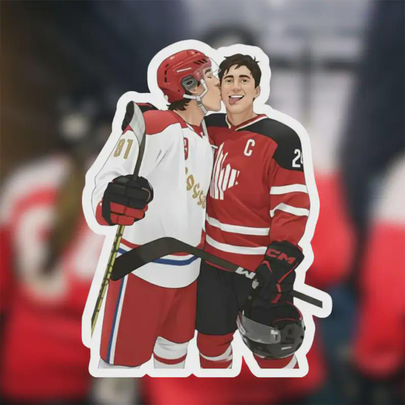 [Copy]Personalized HR Hockey Design Sticker with Custom Design, Hot Book Movie Fan Gifts