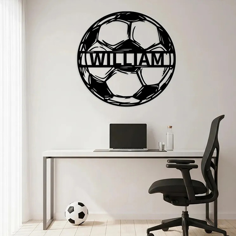Personalized Soccer Player Metal Wall Art and Gift for Soccer Lovers