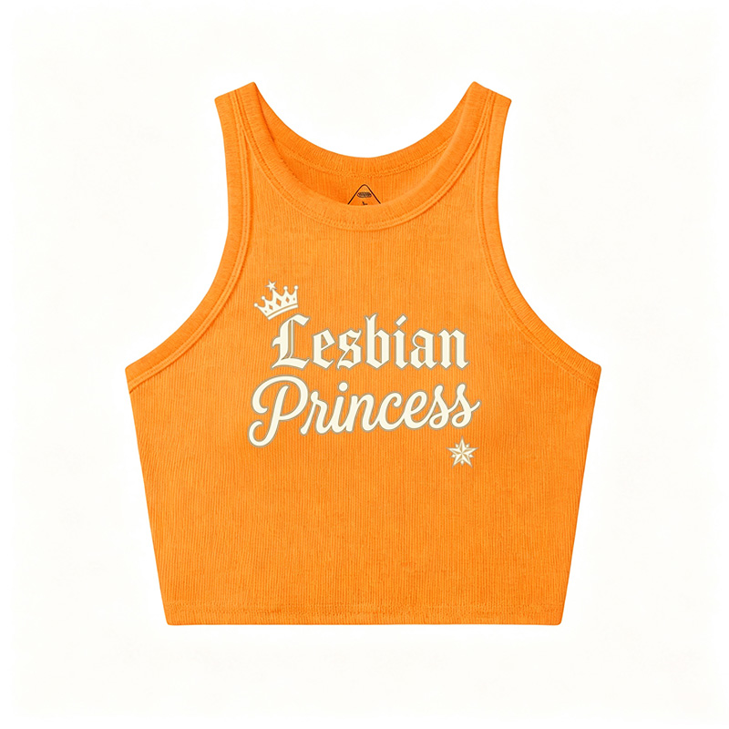 Personalized Lesbian Princess Crop Tank Top Lesbian Pride Tank Top Lesbian Aesthetic  Tank Pride Shirt  Lesbian Pride Month Tank