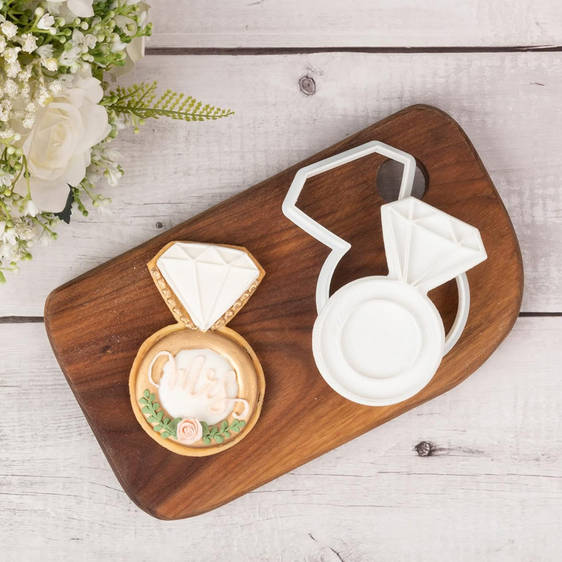 Personalized Wedding Cookie Cutters Tuxedo Wedding Dress Diamond Ring Cookie Cutters