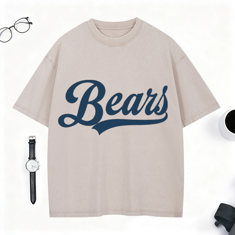 Personalized School Mascot Washed T-Shirt Custom Name Gifts For Back To School Sports Tee Team Mascot Shirt School Logo Tee