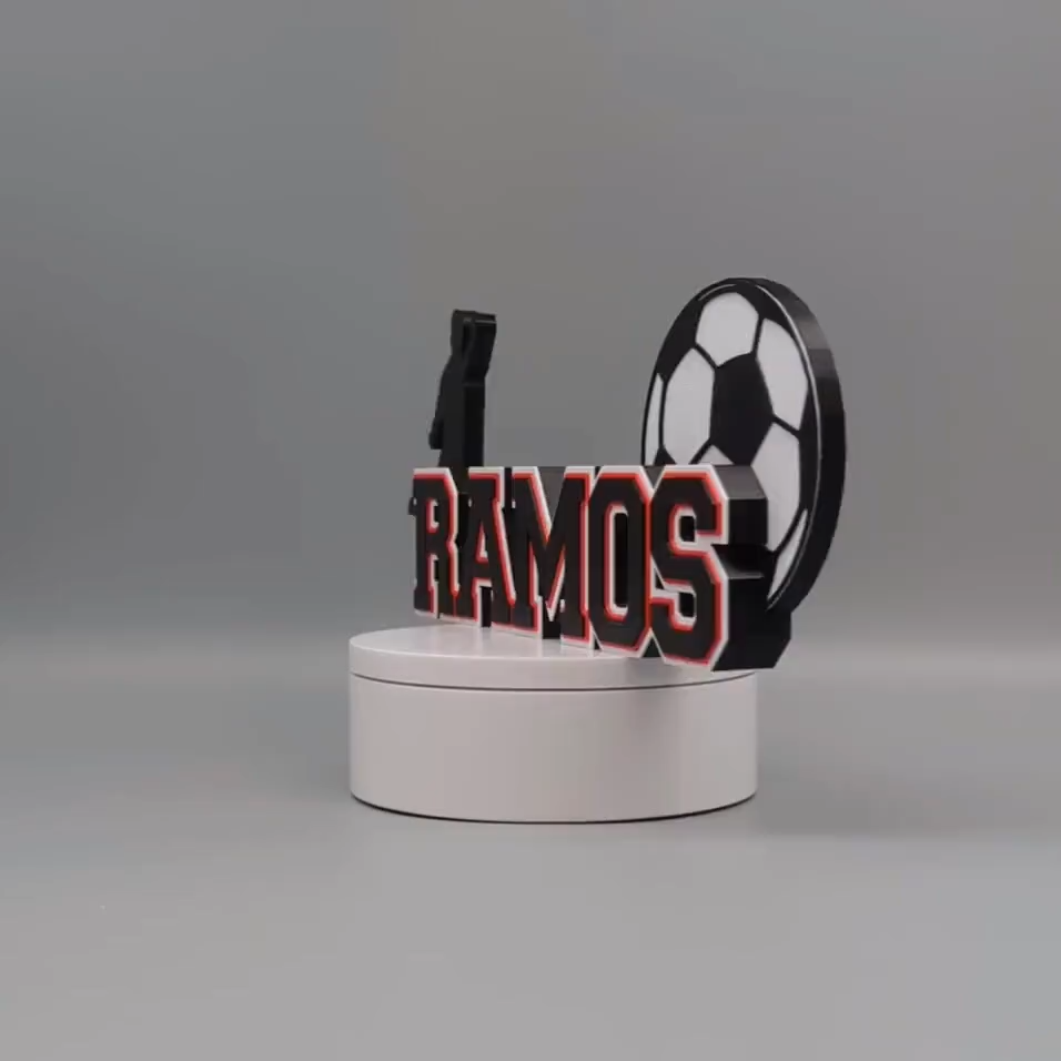 Personalized Soccer Name Sign Featuring Custom Name