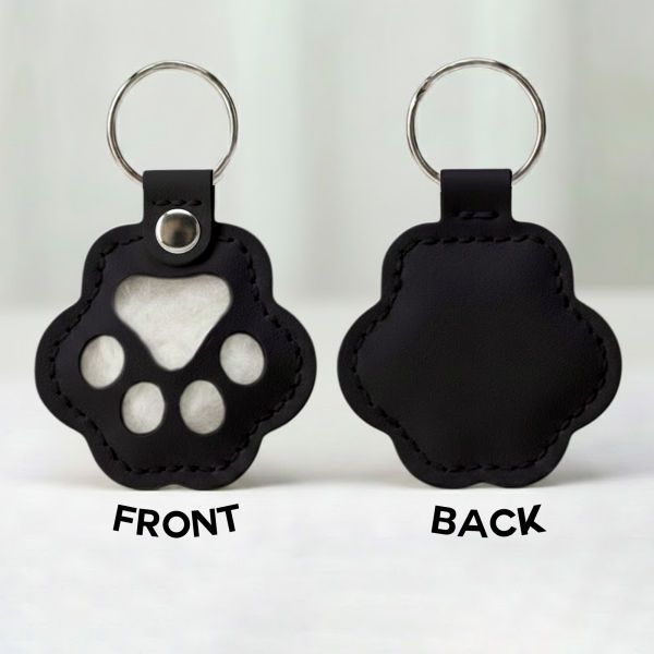 Personalized Pet Fur Keepsake Keychain I'm Always with You Dog Hair Memorial Holder Leather Pouch for Pet Loss Gift