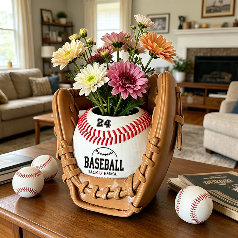 Personalized Baseball Ball Planter Gift Decoration Home Decor Unique Gift for Baseball Mom