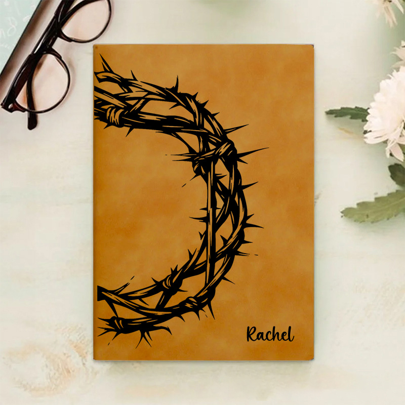 Personalized Man of God Prayer Journal Leather A5 Notebook with Name Birthday Gift Religious Gift for Men Christian