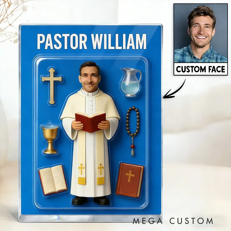 Personalized to our Pastor Acrylic Block with Custom Name and Photo Religious Gift Christian Gift Pastor Appreciation Gift for Pastor