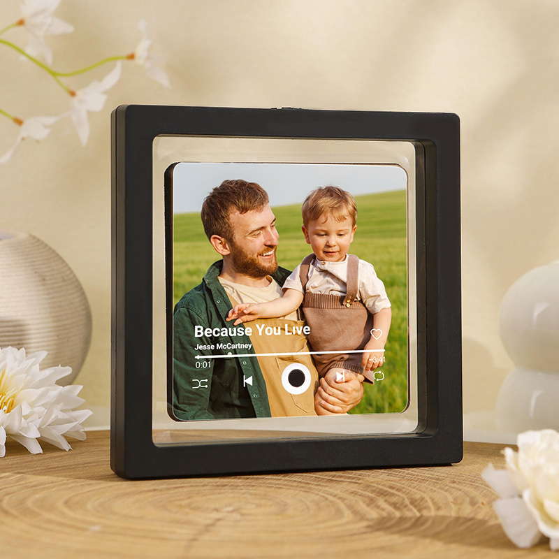 Personalized Music Fridge Magnet Custom Family Photo & Music Fridge Magnet Play Whole Song Music Box Voicemail Keepsake Birthday Christmas Gift for Family