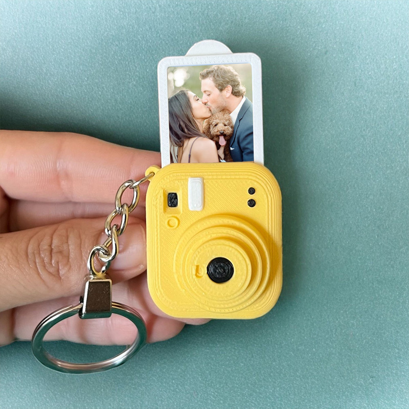 Personalized Mini Camera Keychain Gift for Husband Wife Custom Photo Insert Couple Gift Photo Gift