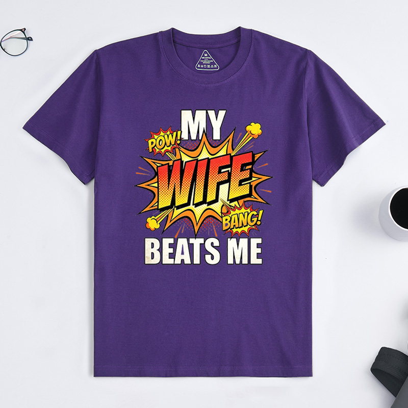 Personalized My Wife Beats Me Shirt Vintage Husband And Wife Shirts Husband Shirt For Men Funny Husband Gift