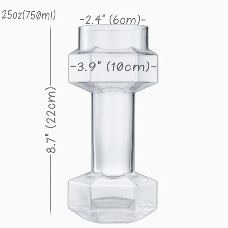 Personalized Dumbbell Beer Glass Funny Beer Mug for Men Workout Coach Gym Lover