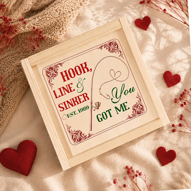 Personalized Hooked on You Forever Fishing Lure for Couple