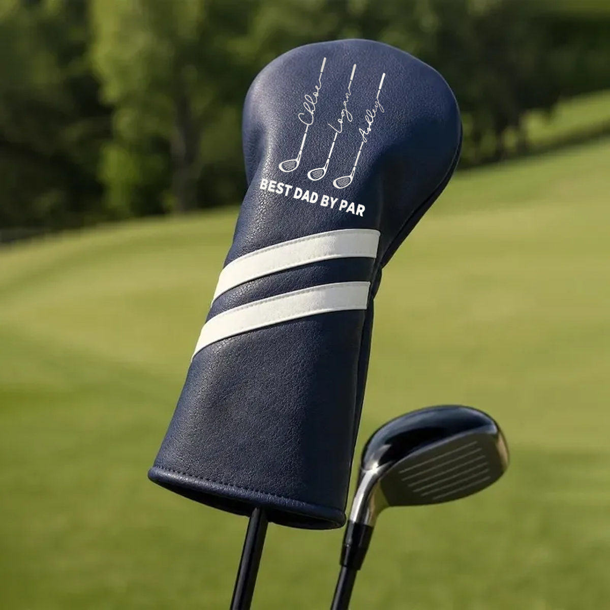 Personalized Golf Club Headcovers Best Dad By Par Custom Names Gift for Golf Dad