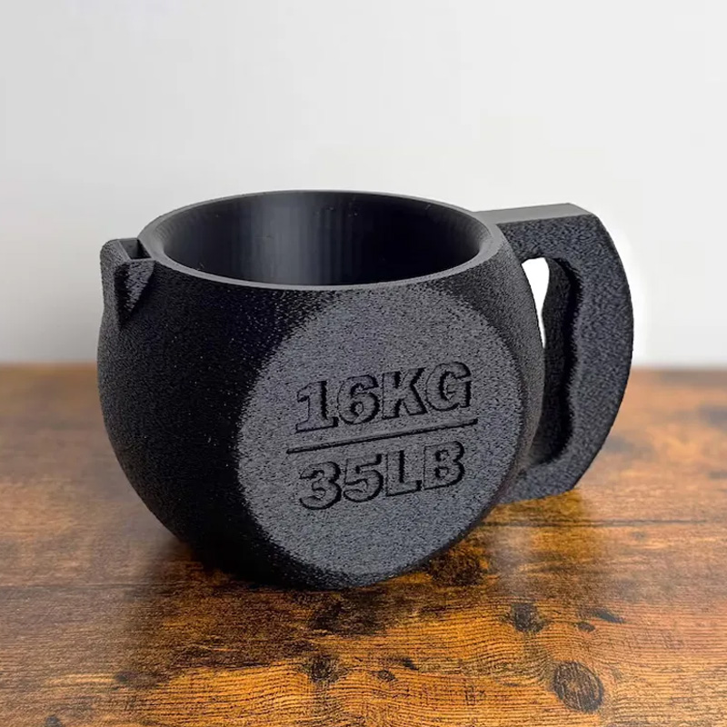 Personalized Kettlebell Ice Cream Pint Holder with Spoon Slot Holder 3D Printed Cozy with Spoon Slot Fitness Inspired Cozie Gym Gift Fuzzy Texture for Gym Lover