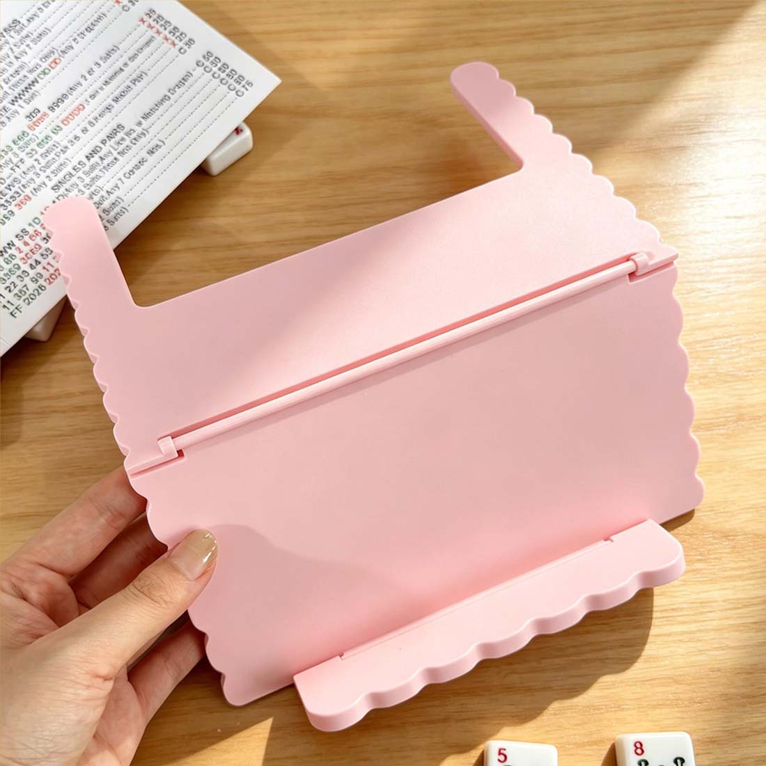 Personalized Mahjong Card Holder 3D Printed Foldable Mahjong Game Card Rack Mahjong Accessories Home Game Night Accessory Mahjong Player Gift