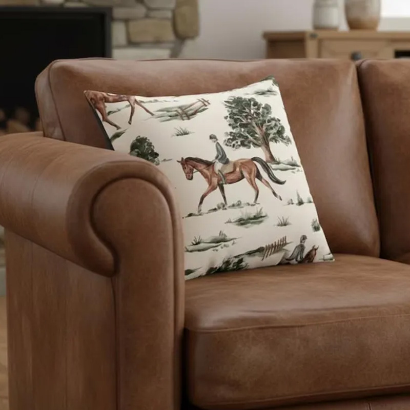 Personalized Horse Lover Gift Rustic Home Accessory Farmhouse Pillows Horse Girl Western Style Country Living Room Decor Equestrian Bedroom Throw Cushion for Riding Lovers Equestrian Lovers