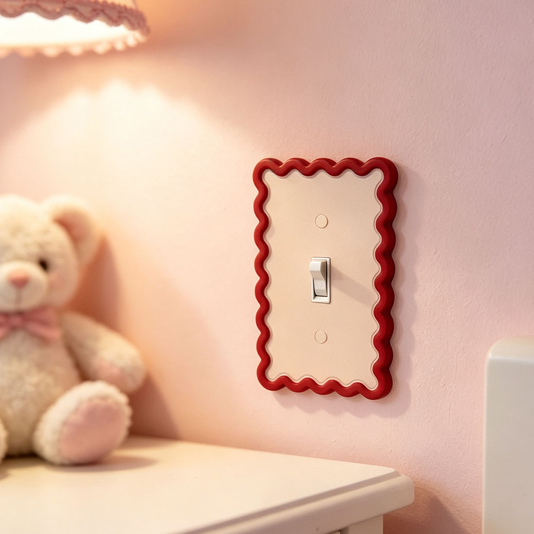 Wavy Light Switch Cover Wavy decoration fits Toggle Rocker Duplex Outlet