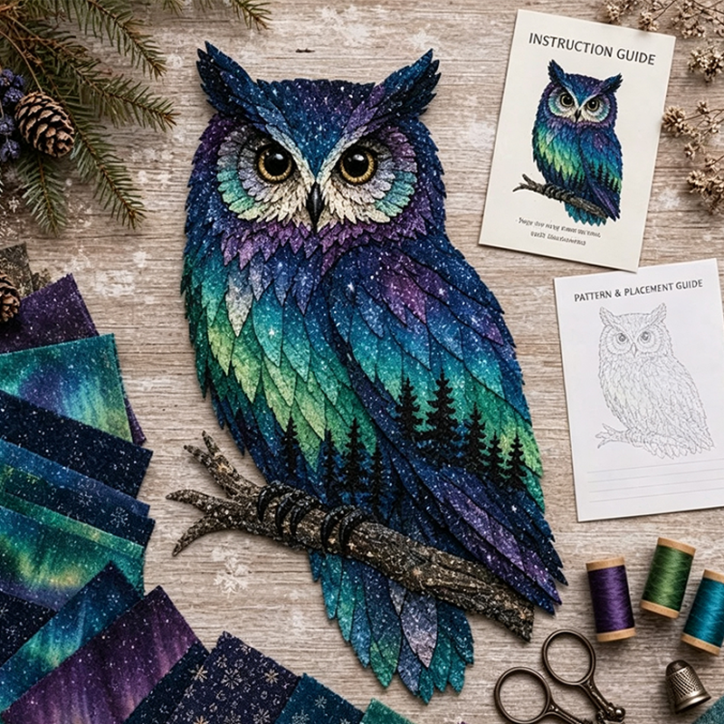 Northern Lights Wildlife Patchwork Kit
