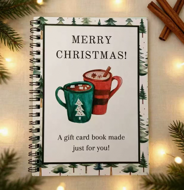 Printed Christmas Gift Card Book, Christmas Gift For Teen, Gift For Teenage Boy, Gift For Kids, For Adult Children, Gift Card Photo Album