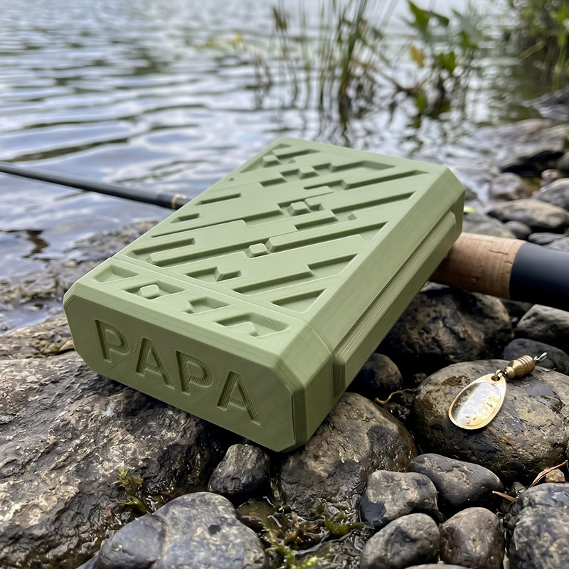 Personalized Pocket Fishing Tackle Box with Name for Dad Grandpa Papa Fishing Gifts