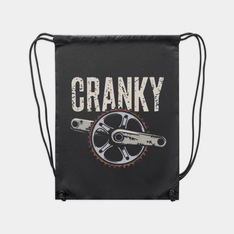 Personalized Cranky Bicycle Lover Drawstring Bag Funny Cycling Sports Backpack Bags Gift for Cycling Lovers Cyclists