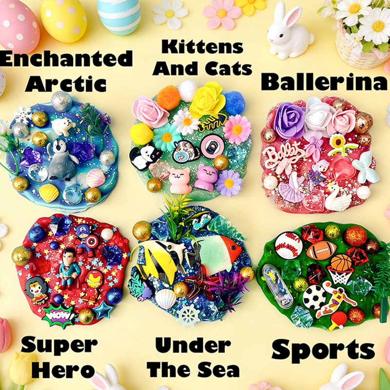 MAGIC Play dough Jars, Play dough kit,Kids Party Favors, Goodie Bags,Birthday Party Favors, Playdoh, Birthday gift for kids, Easter Gifts  for girls and boys 