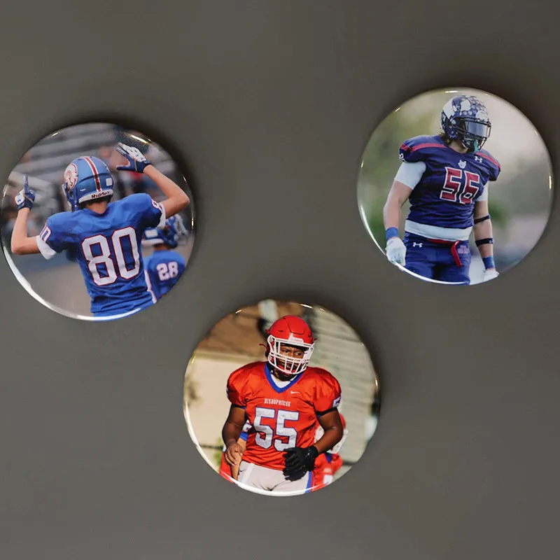 Personalized Sport Design Button Pin with Custom Photo,Showcase Your MVP
