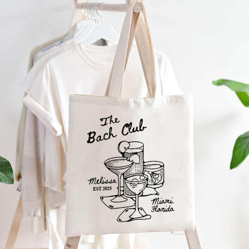 Personalized The Bach Club Cocktail Tote Bag Bridesmaid Tote Bachelorette Party Gift for Bride