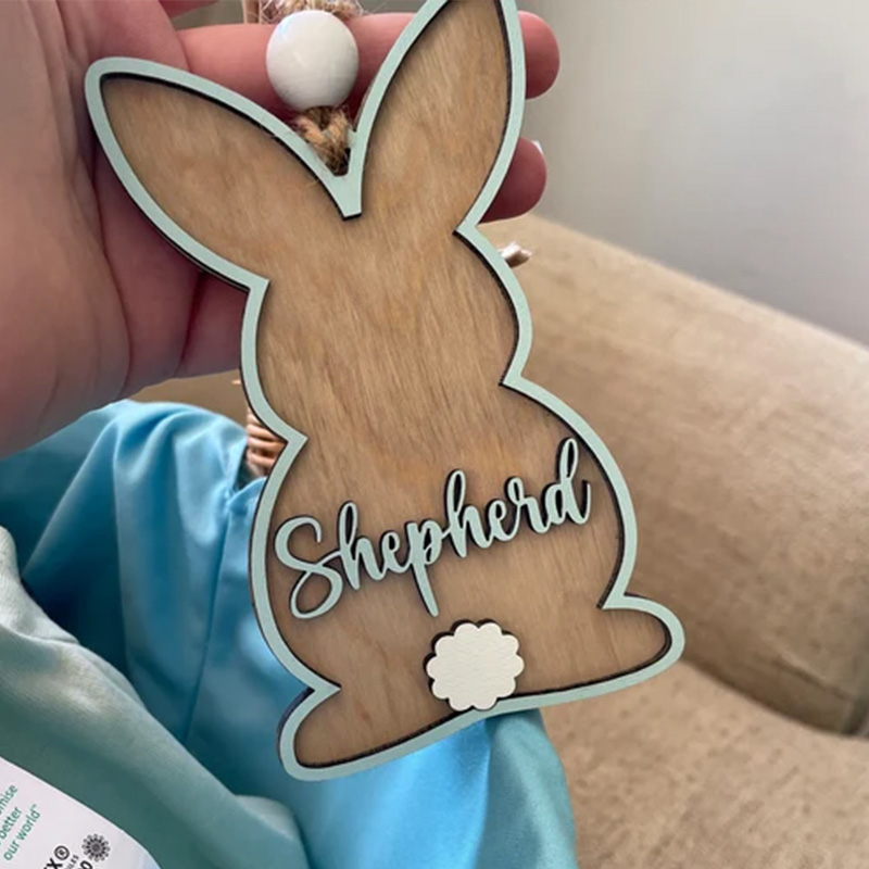 Personalized 3D Easter Tag Custom Easter Basket Tag Personalized Easter Tag Easter Bunny Name Tag Easter Place Card Spring Name Tag Easter Child Gift 